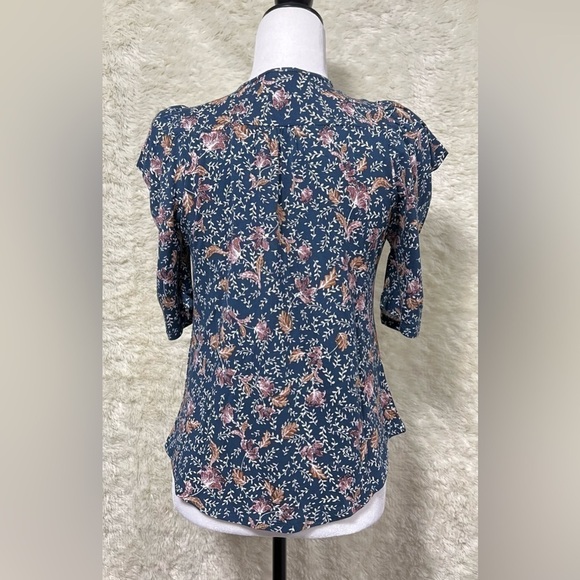 🆕 Matilda Jane Good Hart Surprise Flowers Puff-Sleeve V-Neck Top - Picture 7 of 11